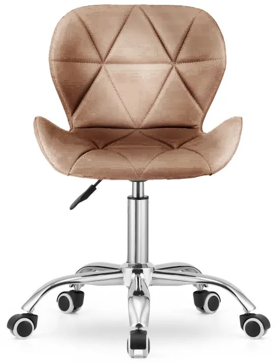 AKCIÓ Világosbarna irodai szék AVOLA VELVET II. osztály