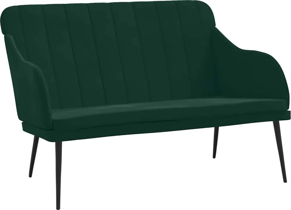 vidaXL sötétzöld bársonypad 110 x 76 x 80 cm