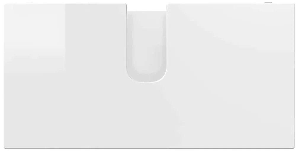 Fürdőszoba mosdószekrény Magas Fényű Fehér 60 x 30 x 60 cm