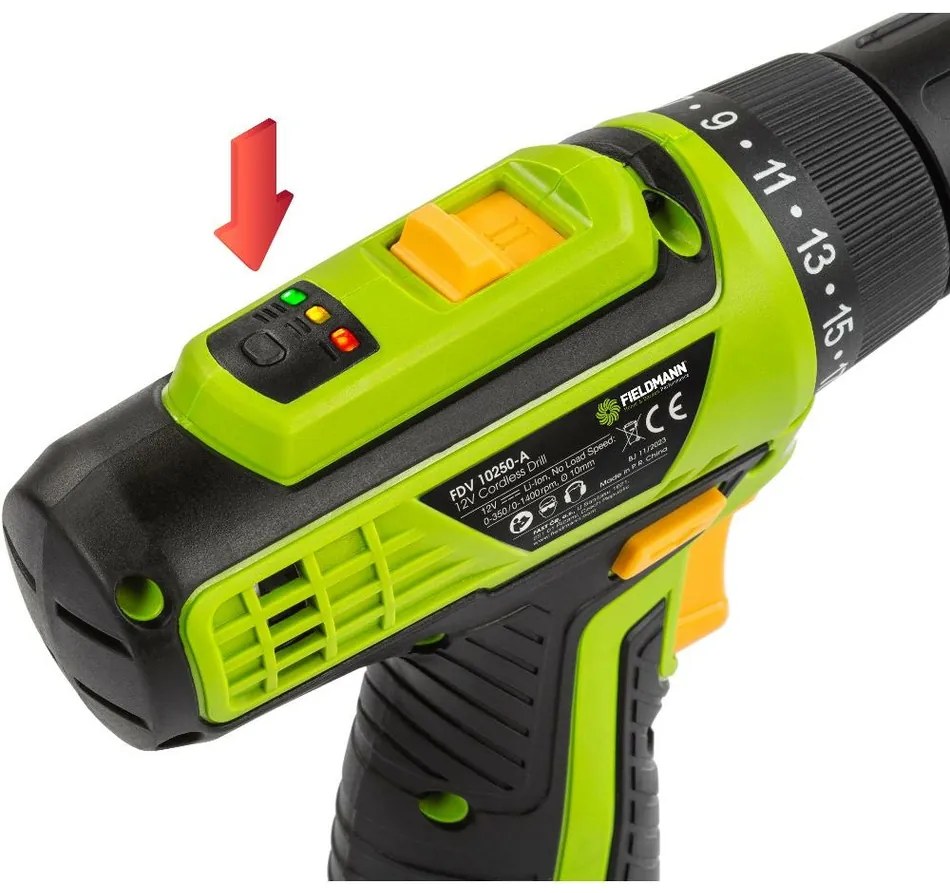 Fieldmann FDV 10250-A akkumulátoros fúrógép