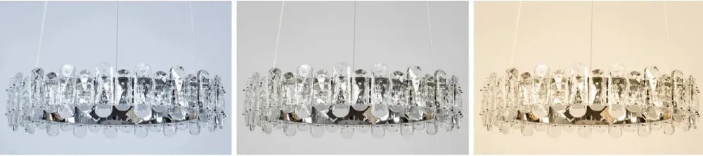 MORETTI MO7296 KRISTAL Króm Színű Függeszték LED 44W 3000-6000K IP20