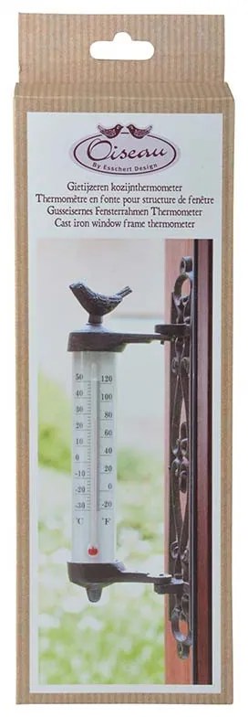 Öntöttvas fali madaras hőmérő, 27 cm
