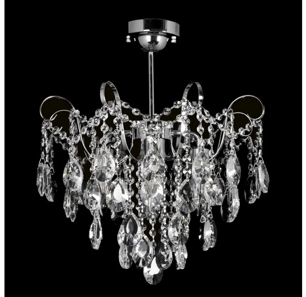 Kristály csillár rúdon 4xE27/60W/230V