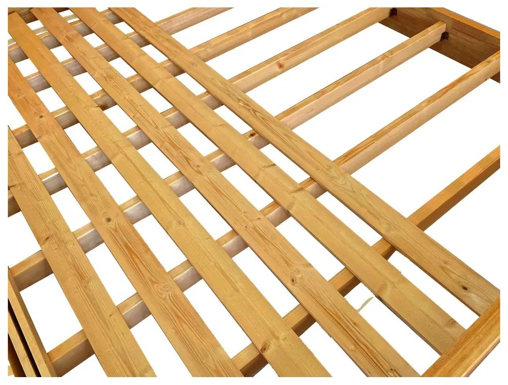 Franciaágy 160 cm Novedades (természetes) (ágyráccsal). 1116426