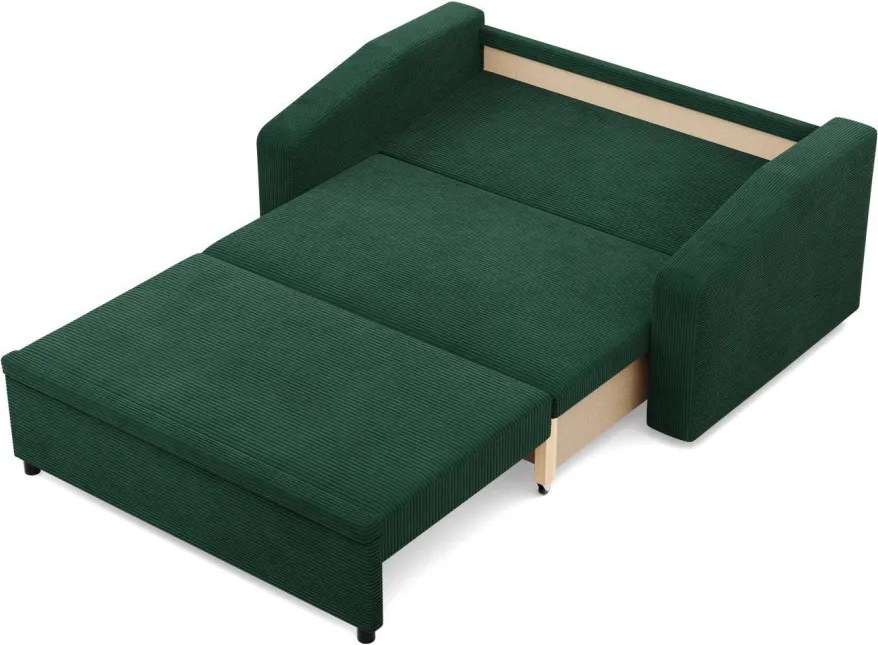 Zeus kanapé, kordbársony, hab töltet, döntött kartámasz, zöld