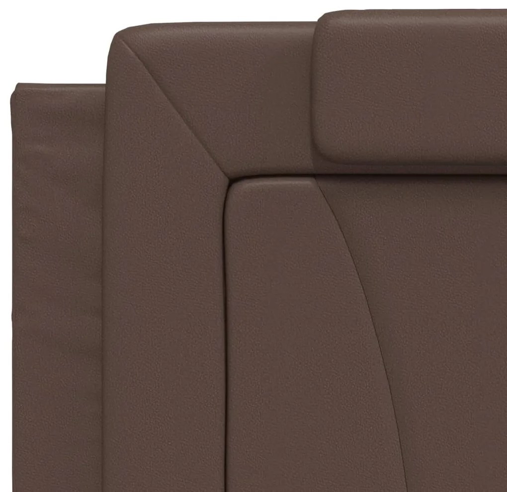 barna műbőr fejtámla párna Viana 200 cm