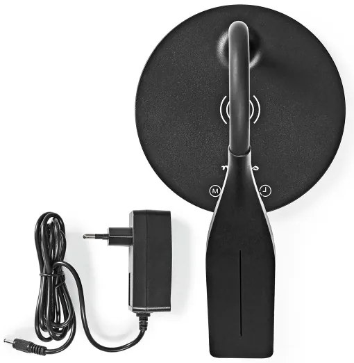 Nedis LTLGQ4M2BK - Dimmelhető lámpa vezeték nélküli töltéssel Qi LED/5,5W/230V 2700-6500K