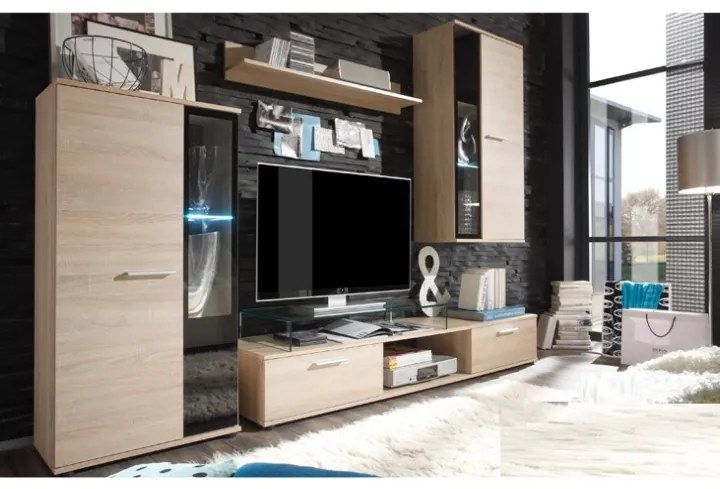 Nappali szekrénysor, sonoma tölgyfa, SALESA II