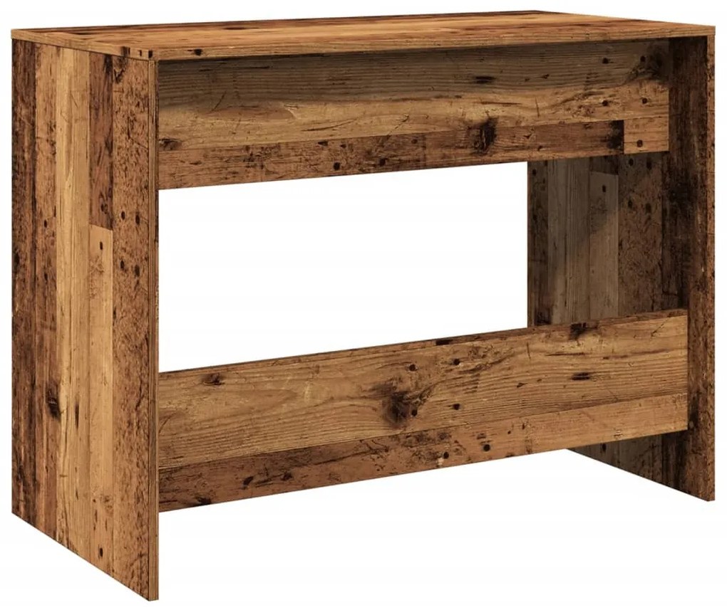 antik fa színű szerelt fa íróasztal 101 x 50 x 76,5 cm
