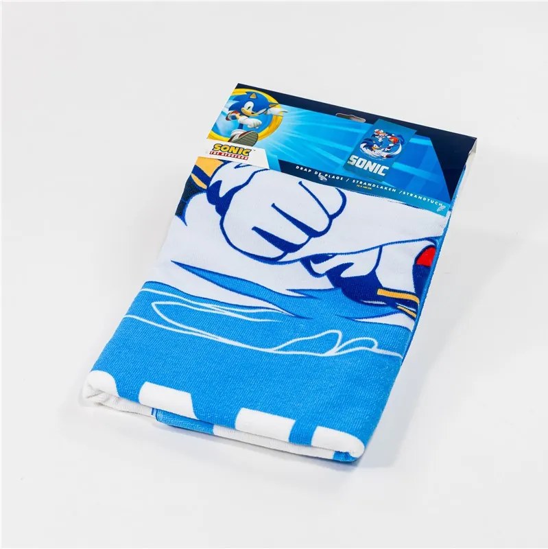 Sonic a sündisznó Fast Lane fürdőlepedő, strand törölköző 70x140cm (Fast Dry)