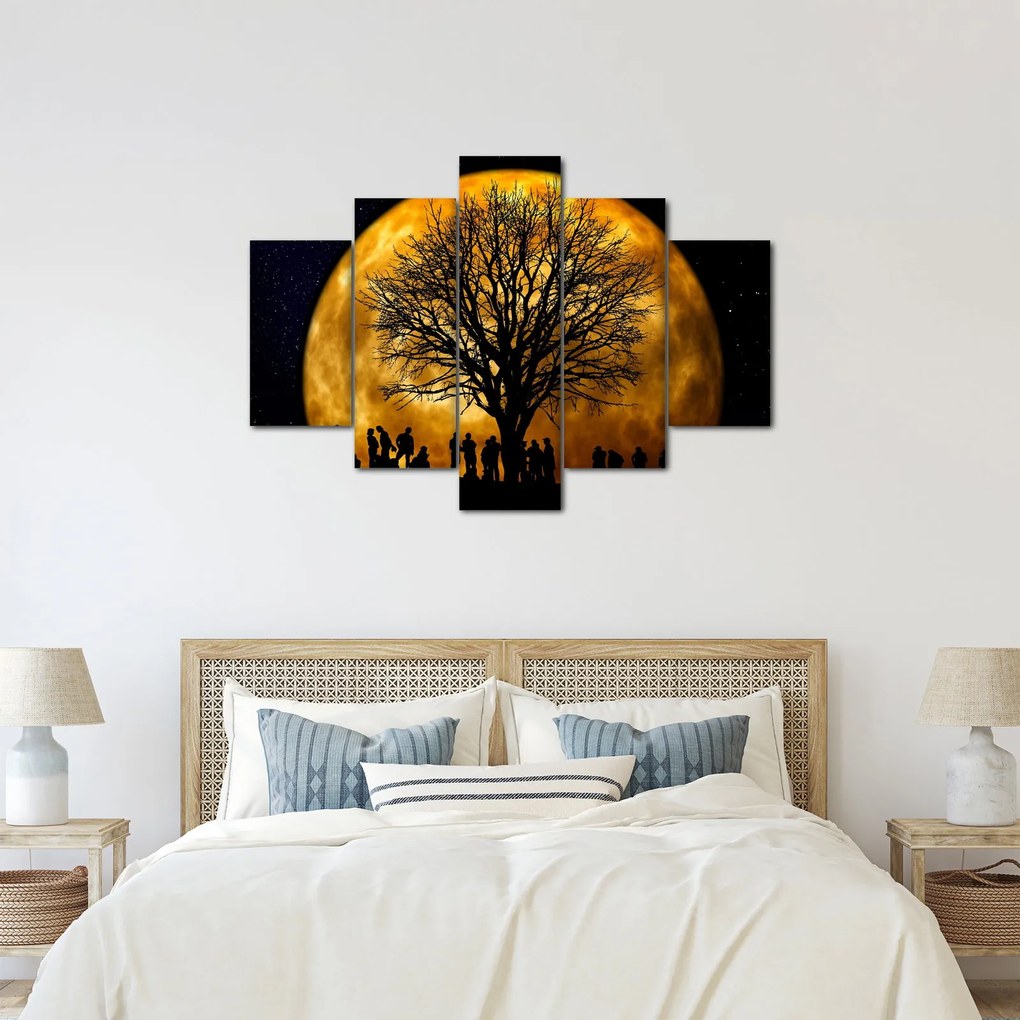 Holdok és sziluettek képe (150x105 cm)