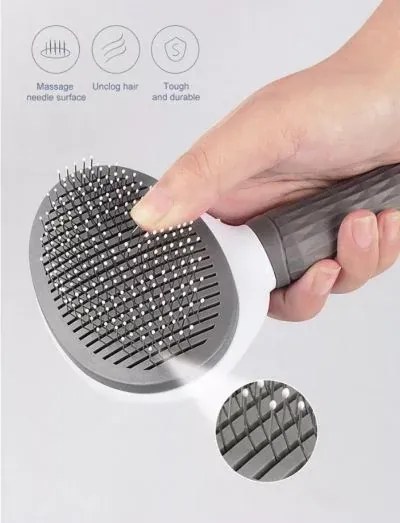 Innovatív kefe a szőr kifésülésére - PETBRUSHY - szürke