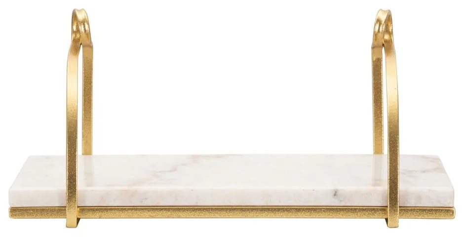 Fehér-aranyszínű márvány fali polc 40 cm Marble – Mauro Ferretti