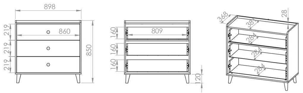 Marla komód 90 cm - sivatagi homok / szürke palládium