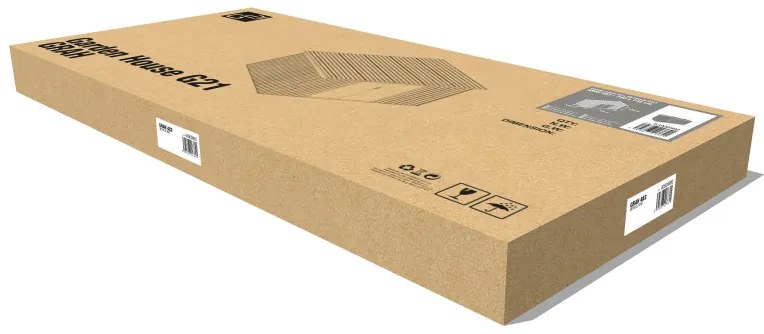 Kerti ház G21 GRAH 483 - 340 x 142 cm, metál szürke