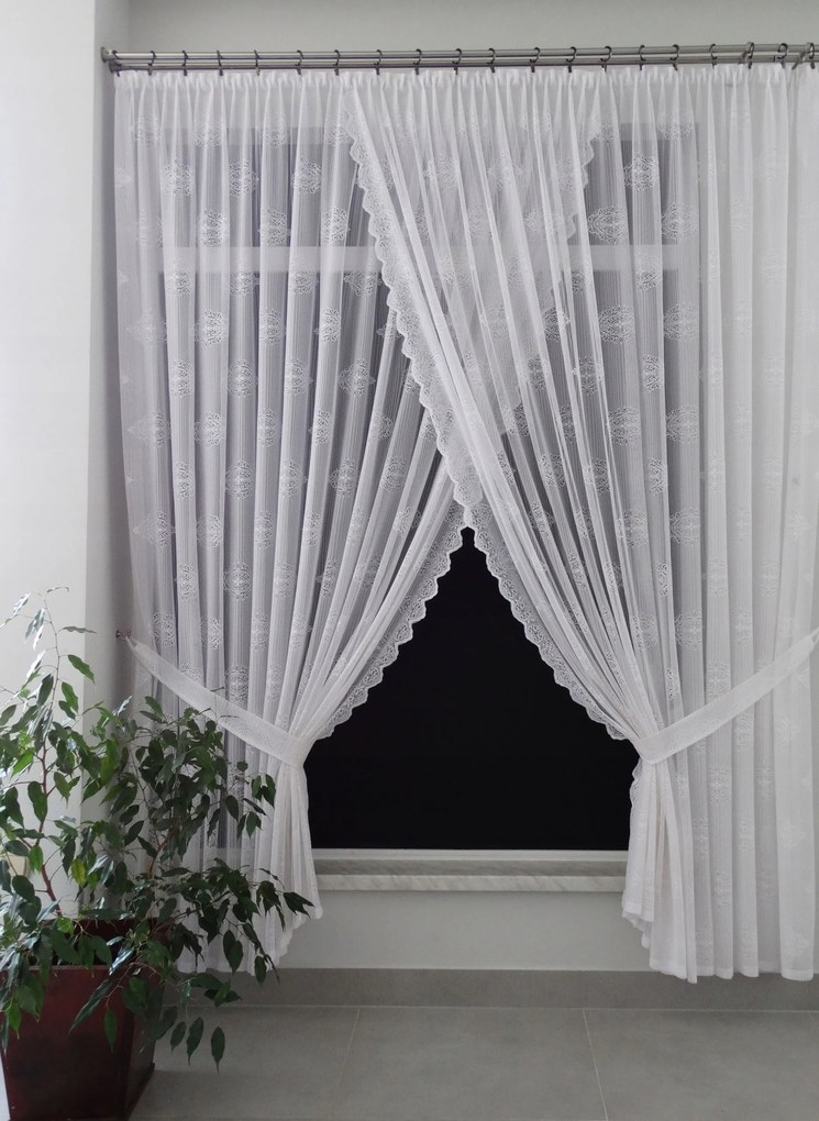 Mg Függöny Dísz háló fehér Erkély 420x250cm