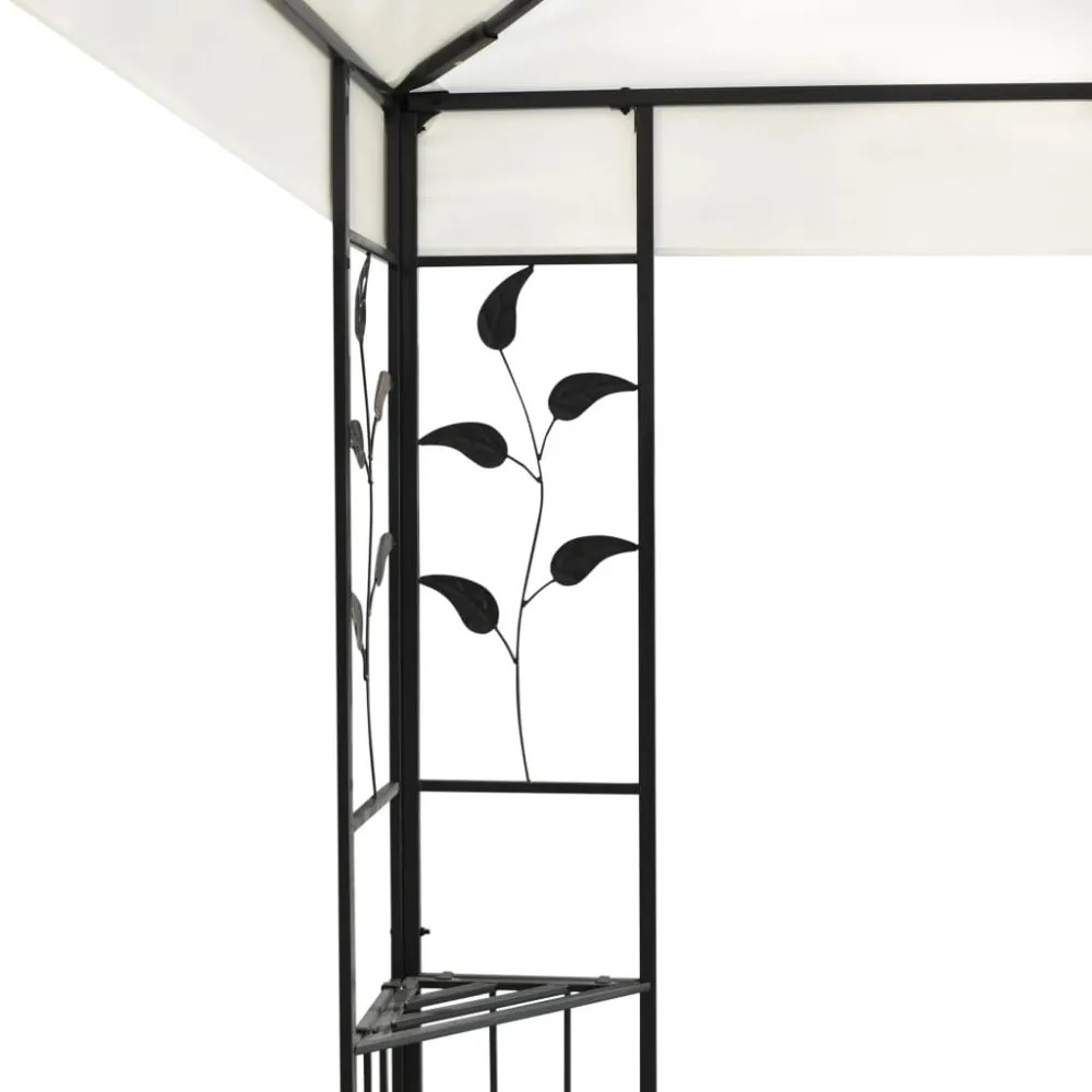 fehér acél pavilon dupla tetővel 6 x 3 m