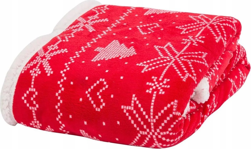 Karácsony Meleg Takaró Pléd Karácsonyi Piros Karácsonyfa
