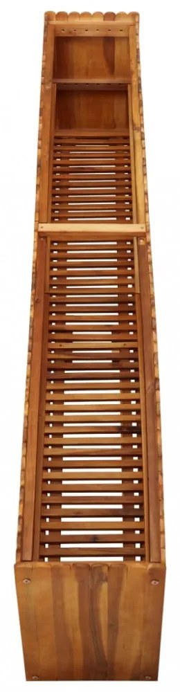 tömör akácfa kerti magaságyás 200 x 30 x 50 cm