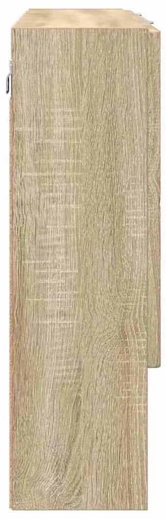 Fürdőszobai tükörszekrény sonoma tölgy 80 x 17 x 55 cm Faanyag
