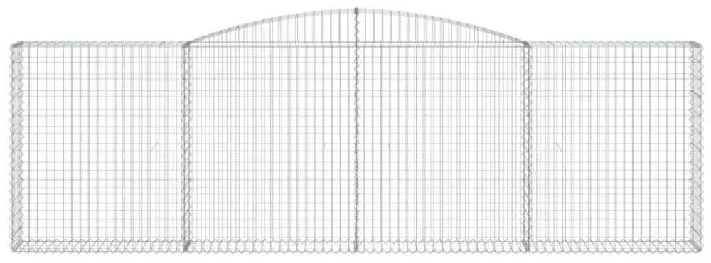 7 db íves horganyzott vas gabion kosár 400x30x120/140 cm
