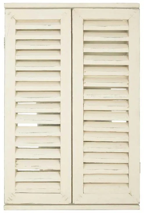 Antik hatású festett bézs tükör, 39 x 59 cm