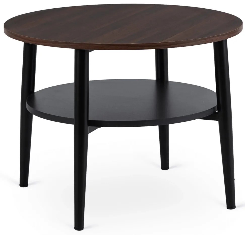 Dohányzóasztal, dió/fekete PAULO