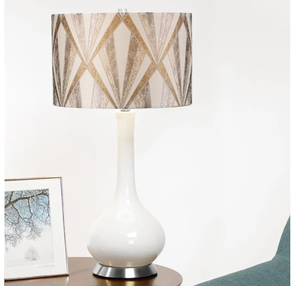 Elstead MILO-PN-TL-VOGSC - Asztali lámpa MILO 1xE27/60W/230V szürke/barna