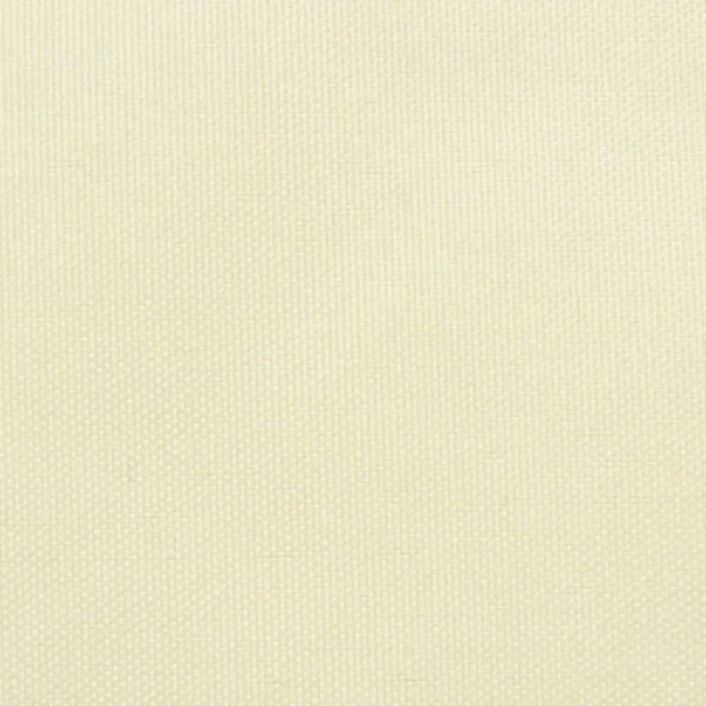 krémszínű háromszögű oxford-szövet napvitorla 4,5 x 4,5 x 4,5 m
