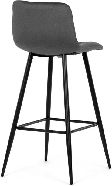 Barová židle, šedá, látka,AUB-X7015 GREY2