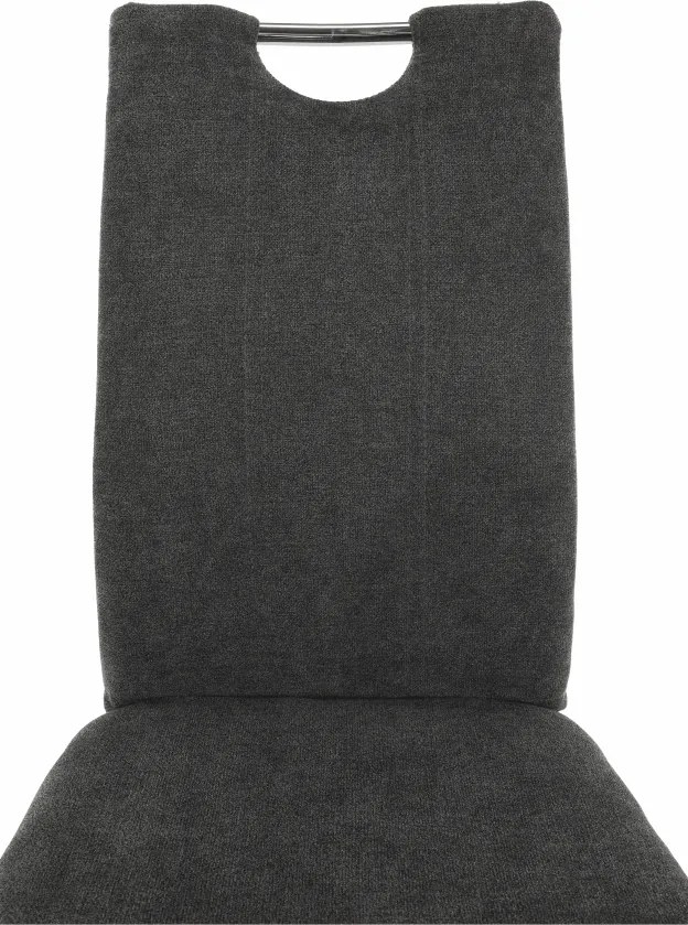 Étkezőszék, szürkésbarna szövet/króm, OLIVA NEW