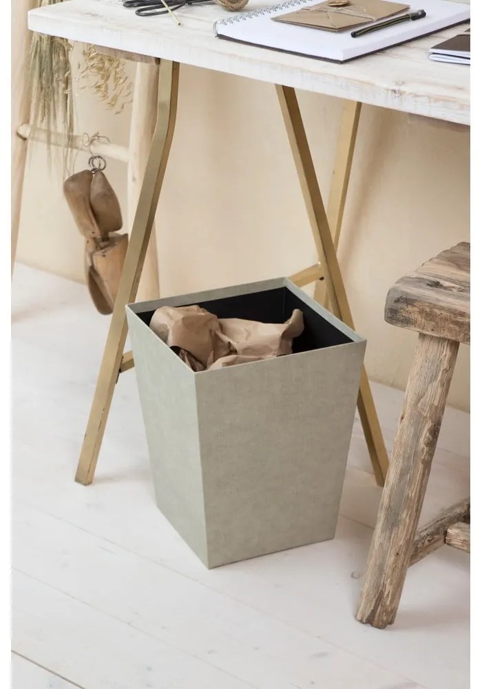 Bézs irodai szemetes Sofia Canvas Paper Laminate – Bigso