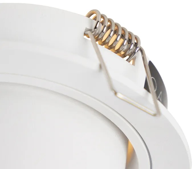 6 darabos modern, süllyesztett, fehér, kerek, dönthető spotlámpa szett - Installa