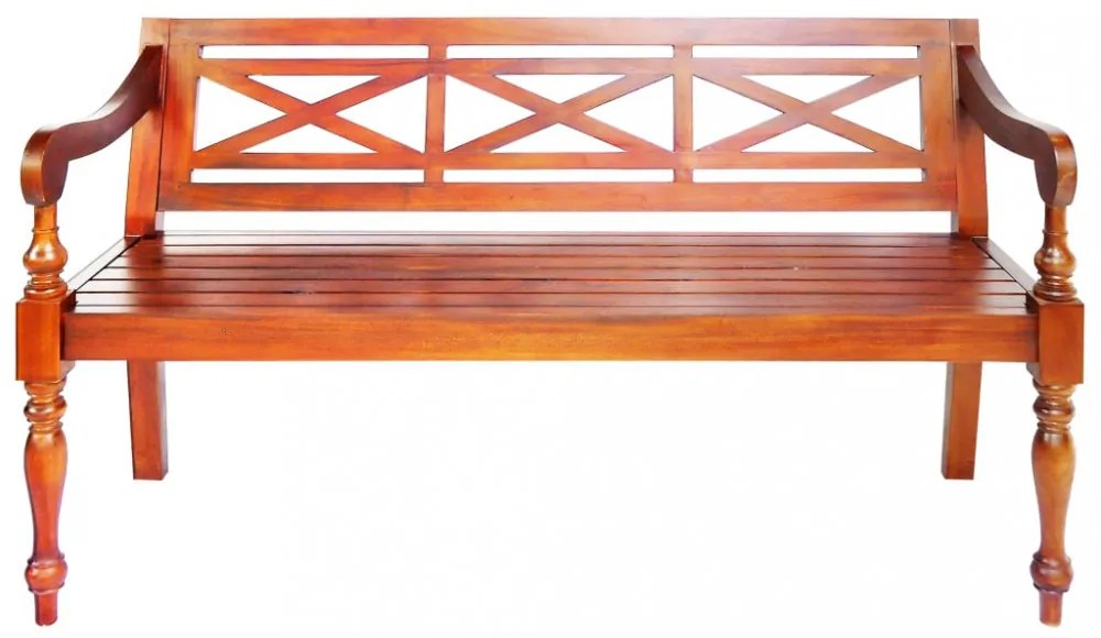 sötétbarna tömör mahagóni Batavia pad 136 cm