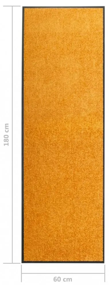 narancssárga kimosható lábtörlő 60 x 180 cm