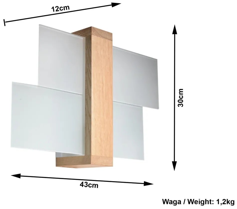 Leda Natural falilámpa - Sollux