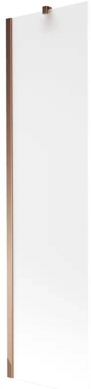 Mexen Next, kádparaván 1 szárny 50 x 150 cm, fix szárny, 6 mm matt üveg, rózsa arany profil, 895-050-000-00-30-60