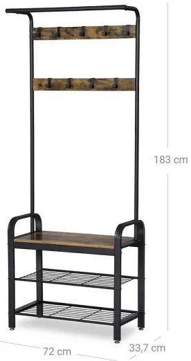 NAVOR álló kabátfogas barna/fekete