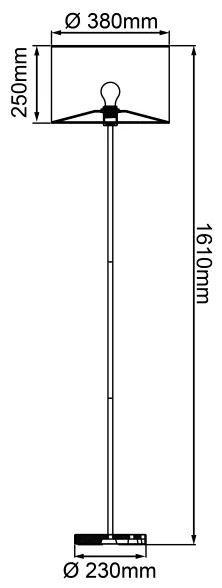 Brilliant - WIMEA állólámpa 1xE27/52W/230V fekete/bézs
