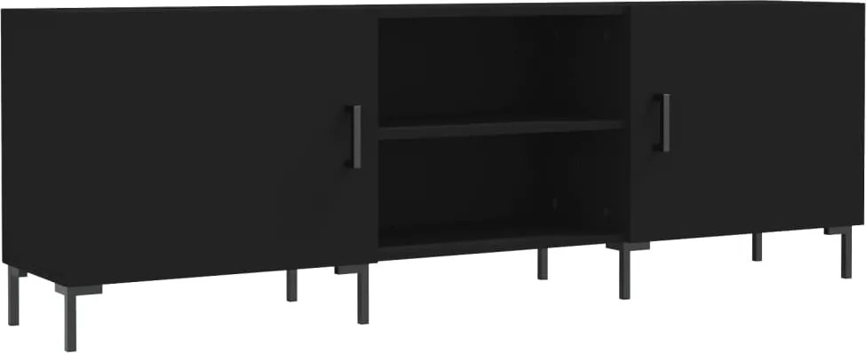 vidaXL fekete szerelt fa TV-szekrény 150 x 30 x 50 cm