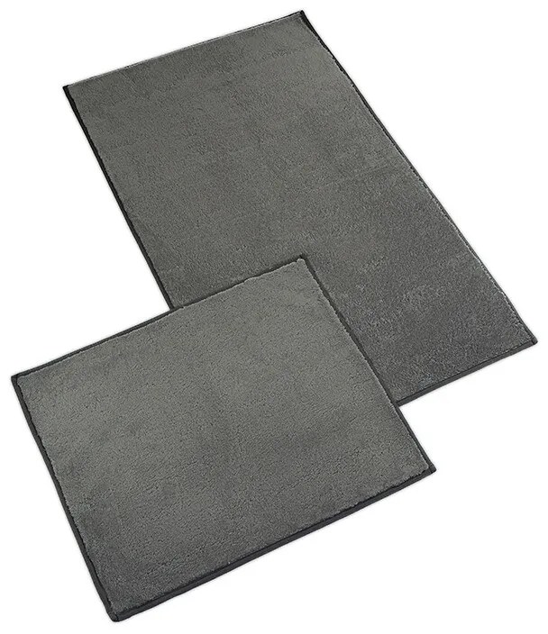 Bellatex Fürdőszoba szőnyeg szett, kivágás nélkül BANYGOLD sötét szürke, 60 x 100, 60 x 50 cm