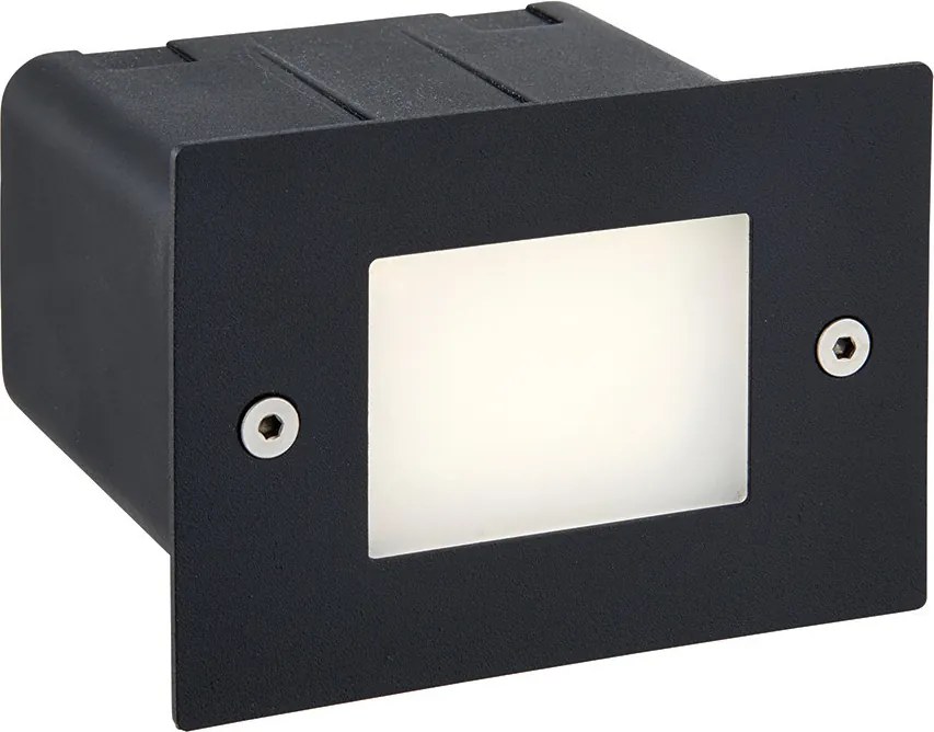 ENDON 78645 SEINA Kültéri Falba Építhető Lámpa Fekete LED IP44