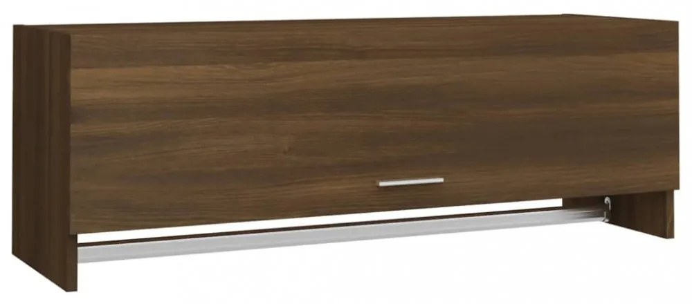 barna tölgy színű szerelt fa ruhásszekrény 100 x 32,5 x 35 cm