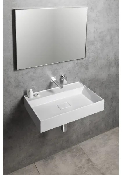 Sapho - Falra szerelhető mosdó GODIVA 68x44 cm márvány/fehér