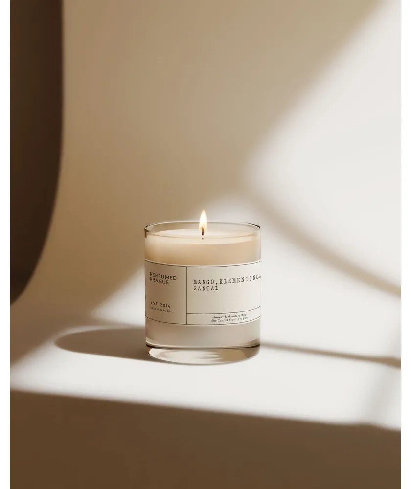 Illatos szójaviasz gyertya égési idő 40 ó #67 Mango, Clementine, Sandalwood – Perfumed Prague