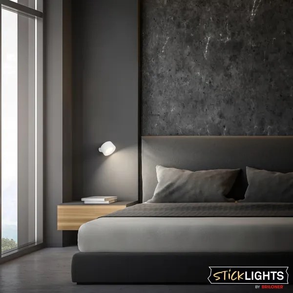 Briloner 3896016 - TARI LED fali lámpa, fényerőszabályozható, újratölthető, LED/1,6W/5V 1500 mAh, fehér