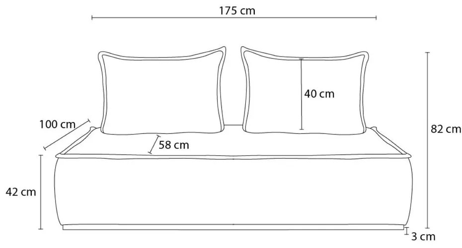 Mustársárga zsenília kanapé 175 cm Elisa – Bobochic Paris