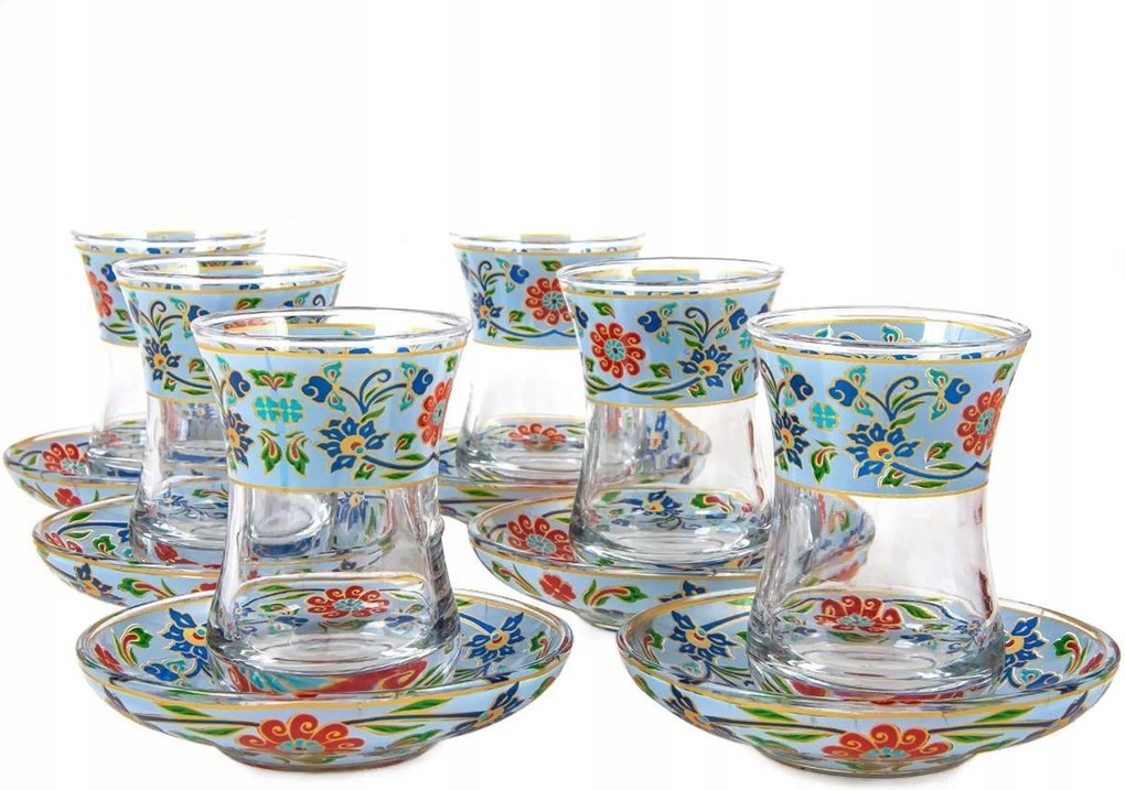 Pohár Teáscsésze Török Tulipános Teáscsésze Állvánnyal Szett