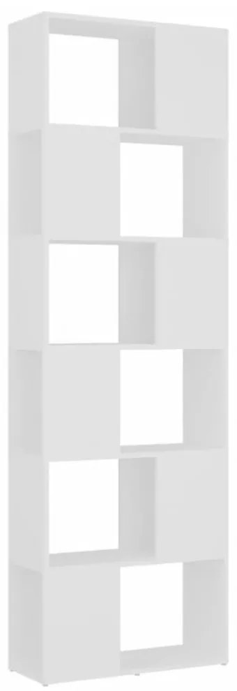 fehér térelválasztó könyvszekrény 60 x 24 x 186 cm