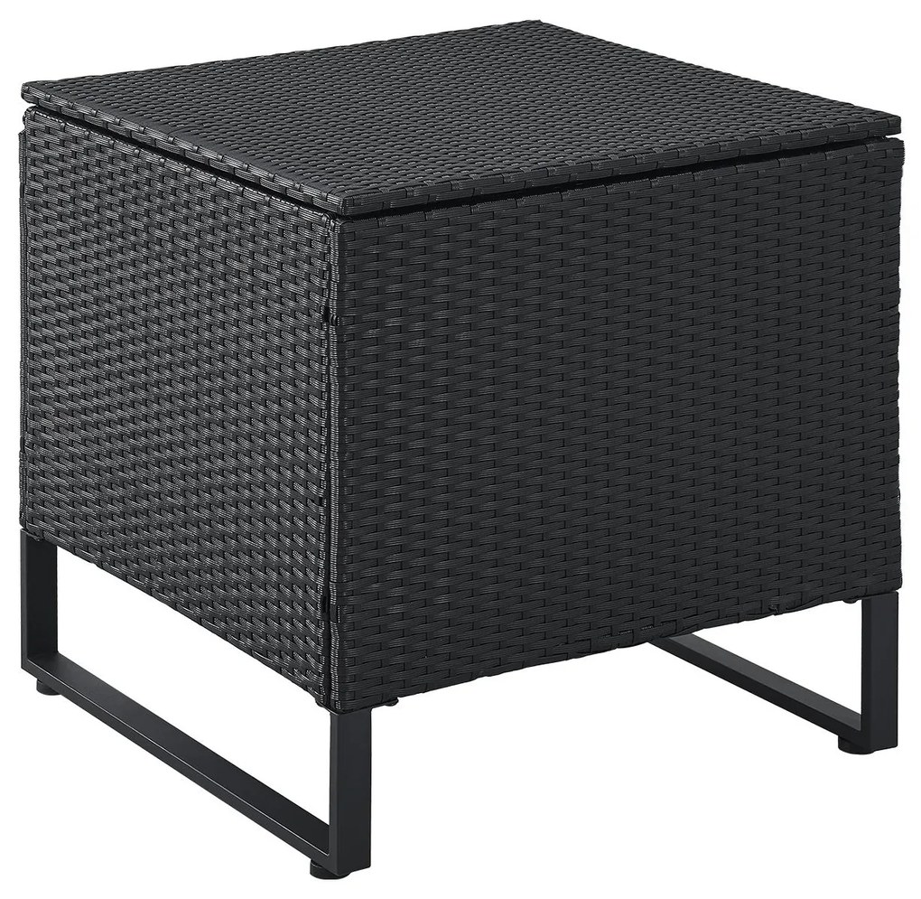Juskys Rattan szett Santorini - fekete